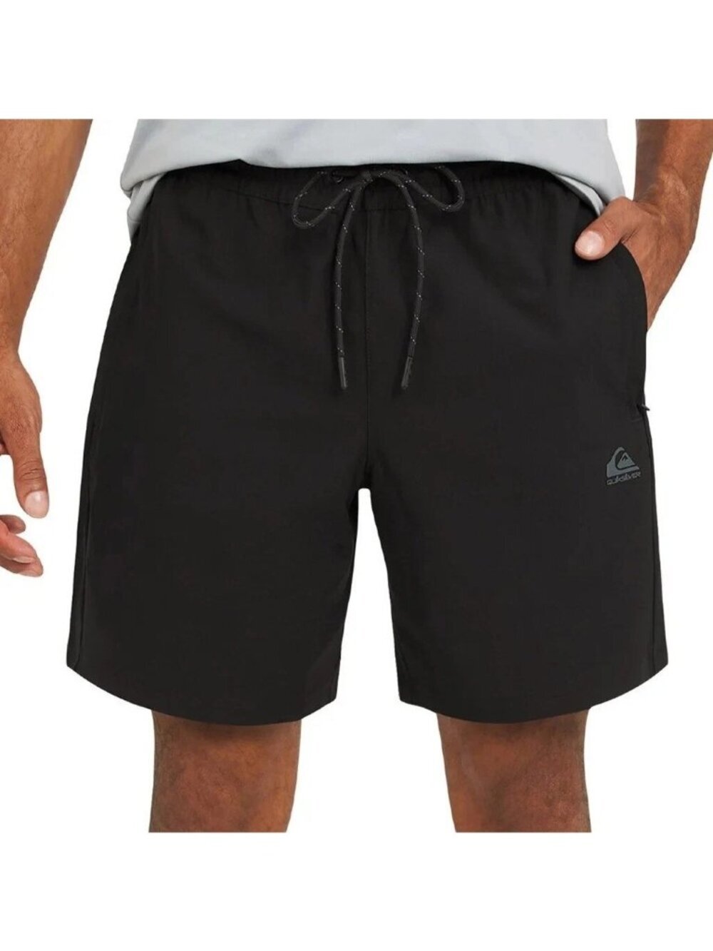 NWOT Quiksilver Men's Black XL Regular Fit Active Shorts Pull on